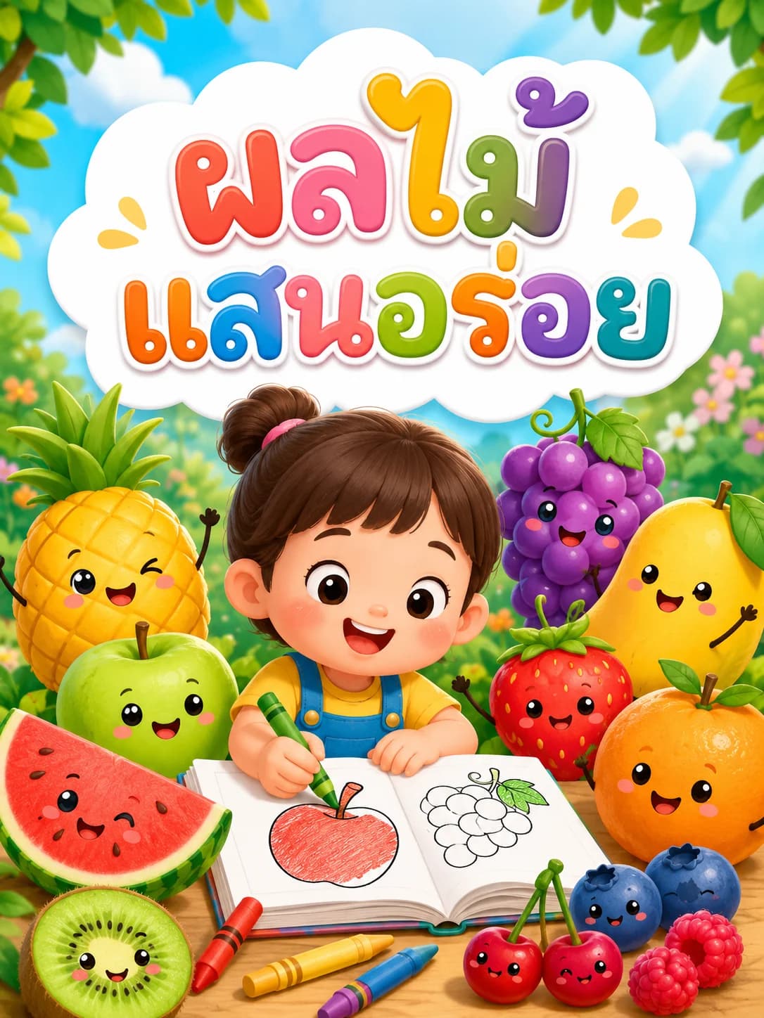 ปกหนังสือ ผลไม้แสนอร่อย