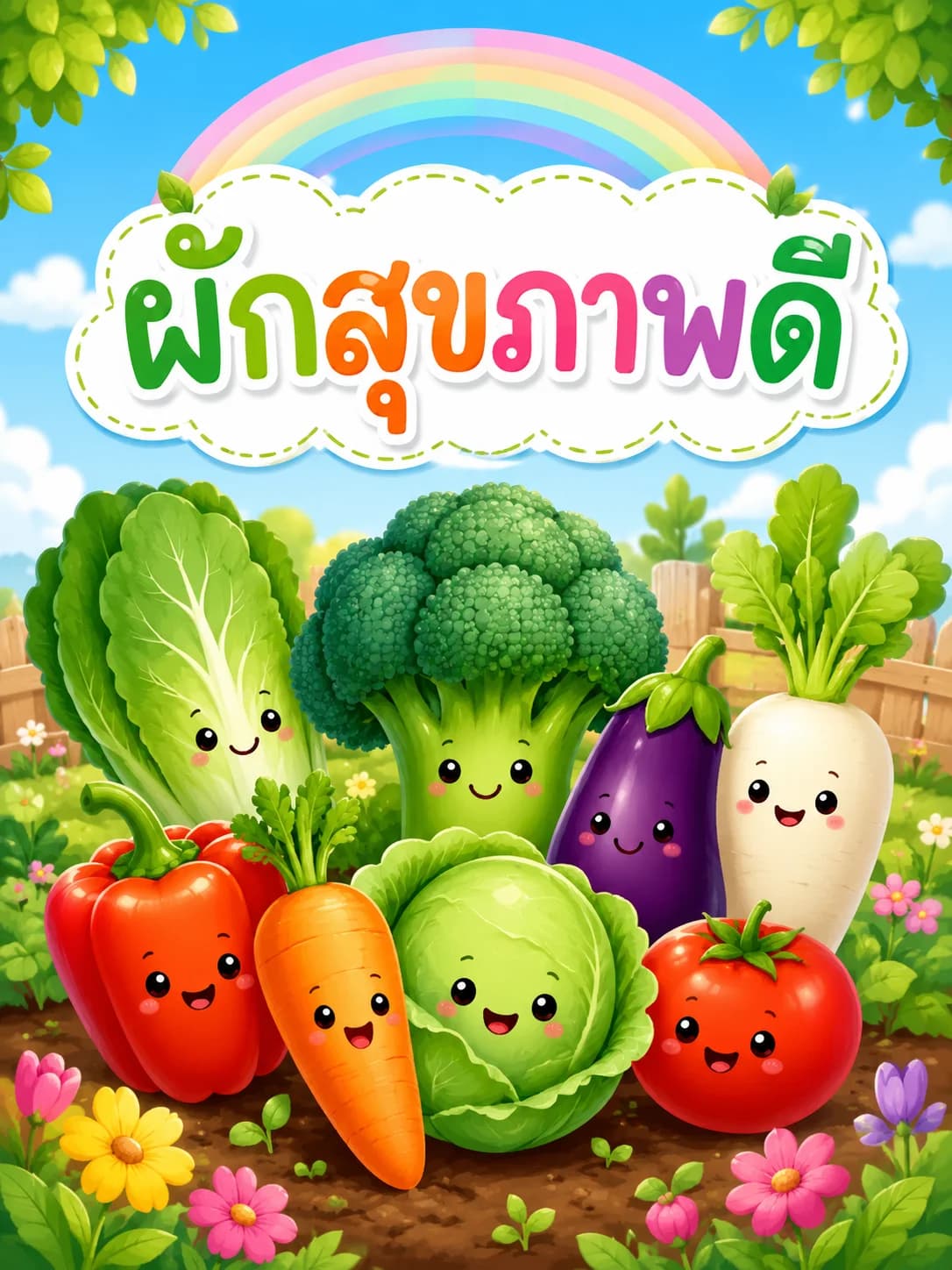 ปกหนังสือ ผักสุขภาพดี
