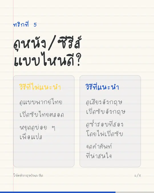 ตัวอย่างสไลด์เพจสอนภาษาอังกฤษที่ 3